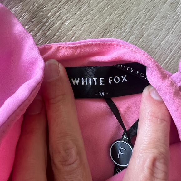 WHITE FOX Women's In The Back Of My Mind Mini Dress Size M In Blush Bloom - Picture 11 of 14